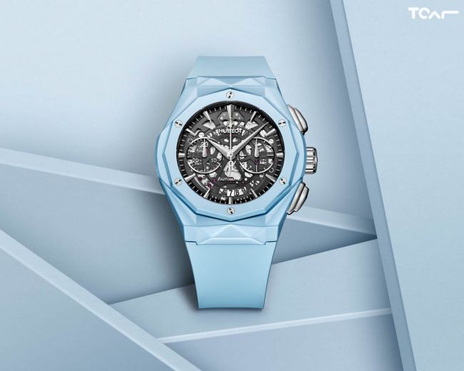宇舶愛夏天二部曲 將夏天晴空戴上手的療癒系腕錶 經典融合系列Orlinski天空藍陶瓷計時碼錶