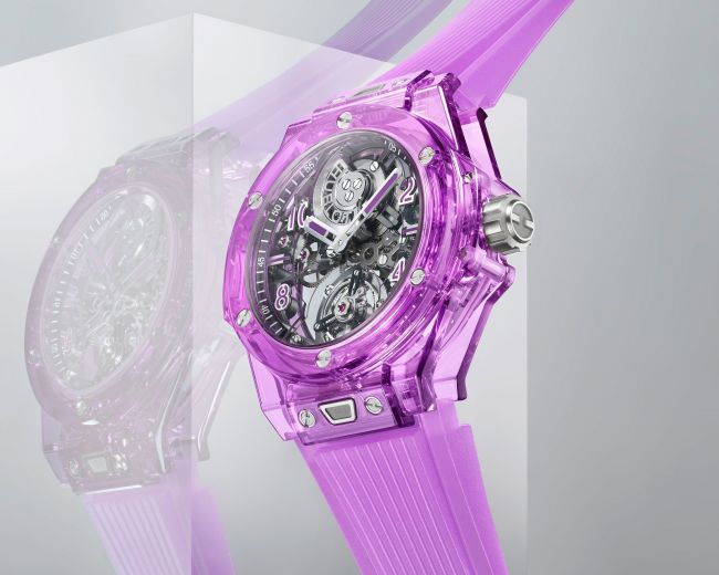 前衛外型與頂尖科技的視覺震撼 BIG BANG紫色藍寶石陀飛輪腕錶 全台唯一僅供預約鑑賞